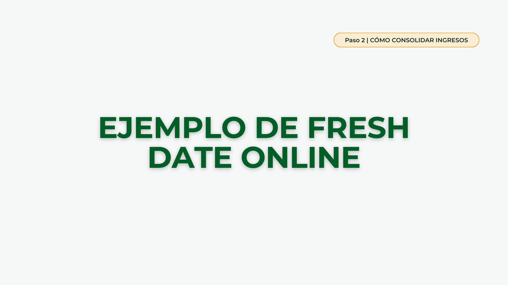 Ejemplo de Fresh Date Online